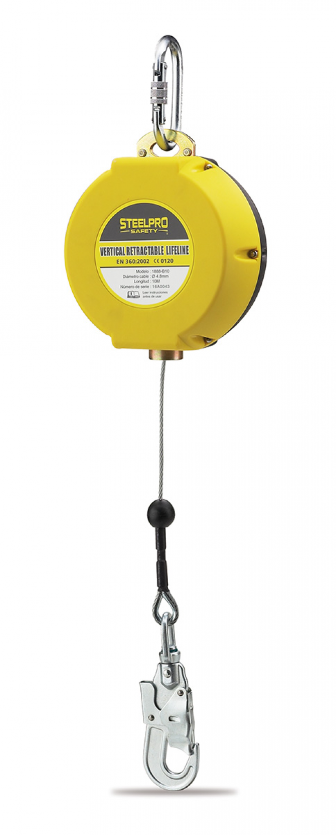 1888-B10 ANTICAIDAS RETRACTIL CABLE 10 METROS