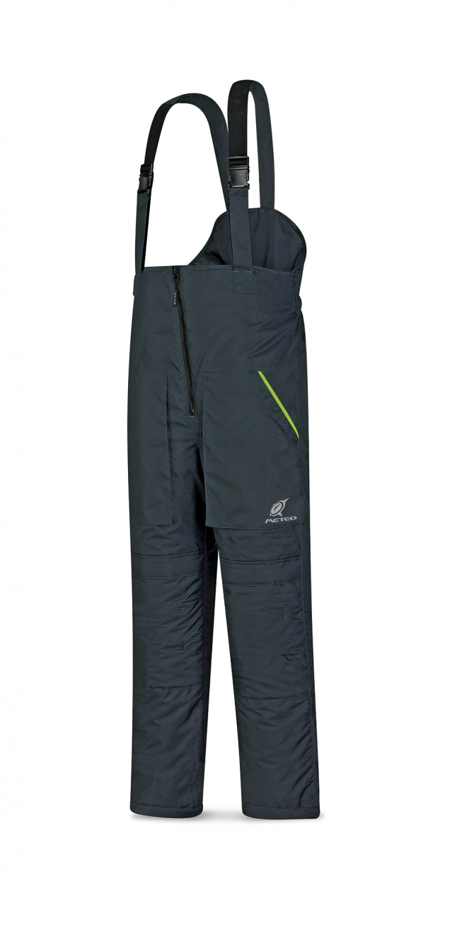 288-PA342 Pantalón certificado para frío con tirantes azul marino modelo JUNO.