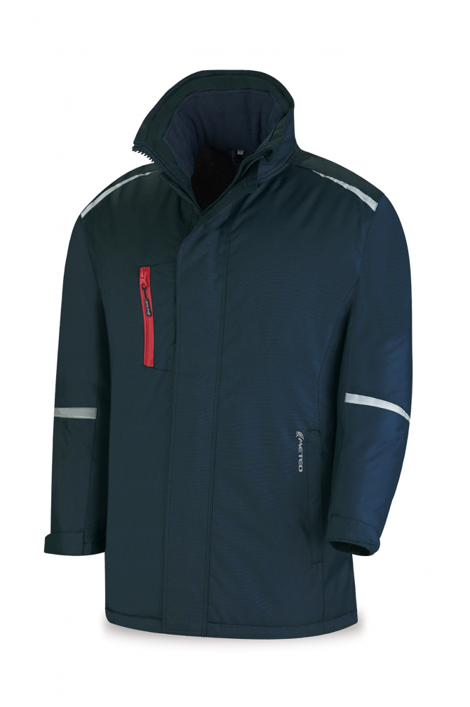 288-PNR Parka azul marino tipo náutica modelo MISTRAL. Color Azul Marino.