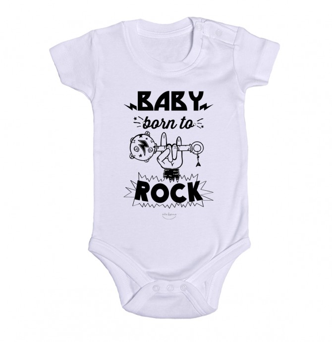 Body bebé "Baby born to rock"
