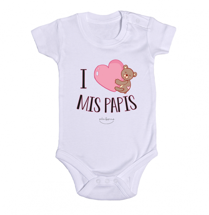 Body bebé "I love mis papis"