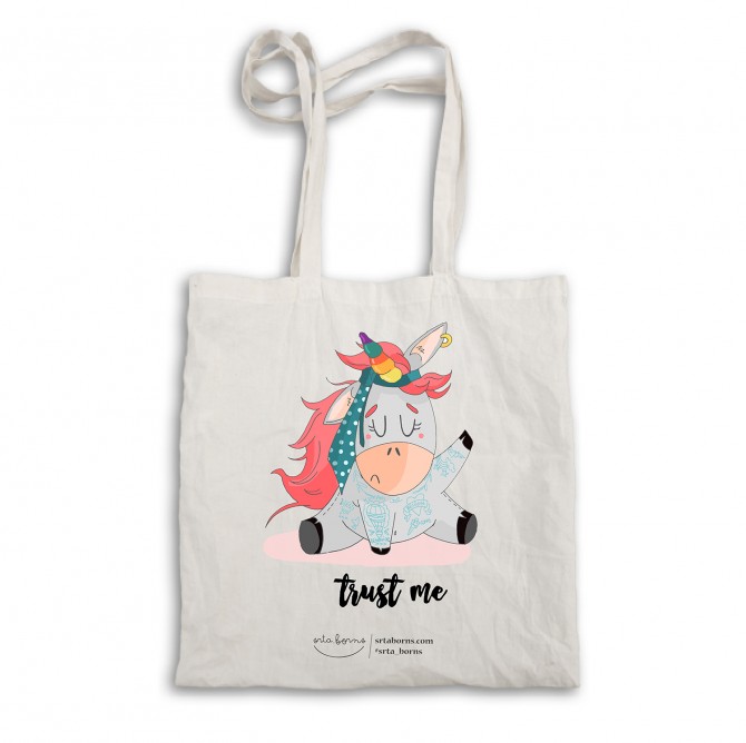 Bolsa tela tote bag."Trust me"