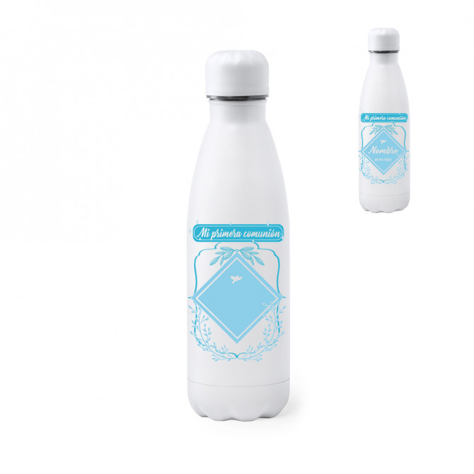 Botella-bidón 790 ml. "Mi primera comunión" Floral. Personalizada