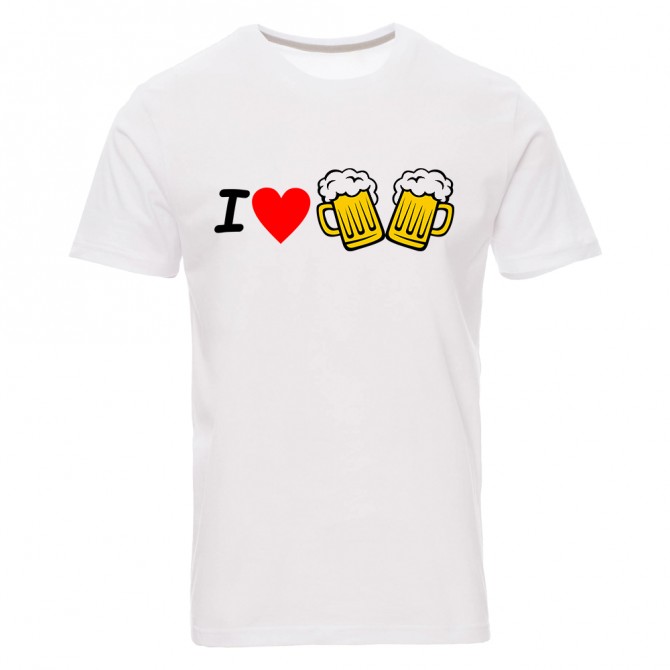 Camiseta básica "I love cervezas"