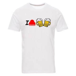 Camiseta básica "I peineta cerveza"