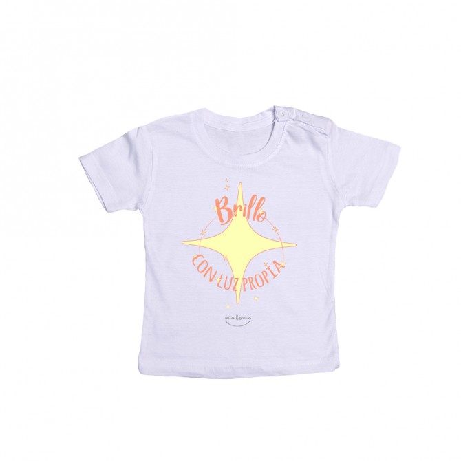 Camiseta bebé "Brillo con luz propia"