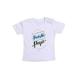 Camiseta bebé "Mi persona favorita se llama papá"