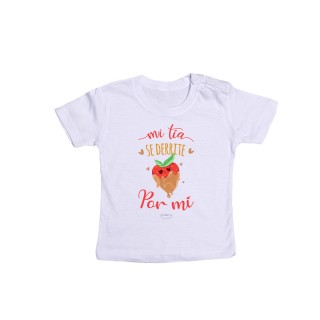 Camiseta bebé "Mi tía se derrite por mí"