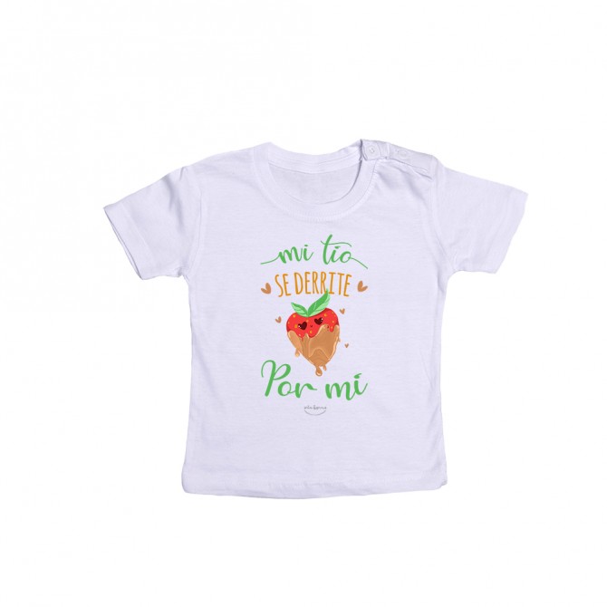 Camiseta bebé "Mi tío se derrite por mí"