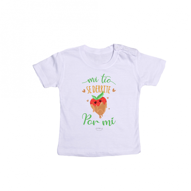 Camiseta bebé "Mi tío se derrite por mí"
