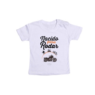 Camiseta bebé "Nacido para rodar"