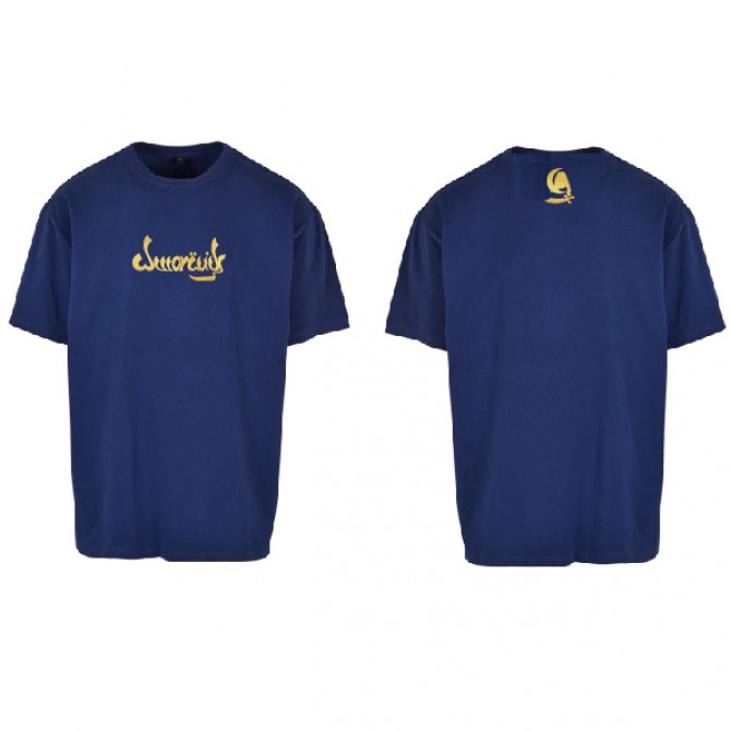 Camiseta oversize BY102 dark blue Almoravids dorat