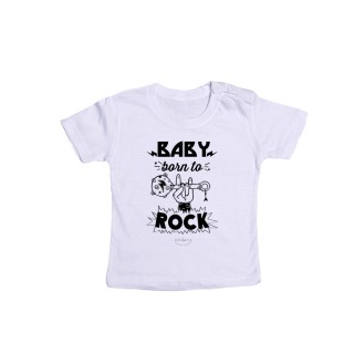 Camiseta bebé "Baby born to rock"