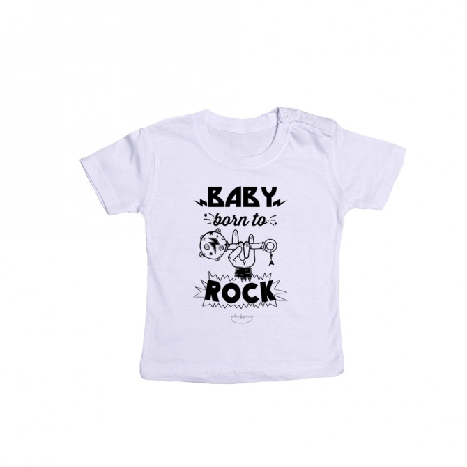Camiseta bebé "Baby born to rock"