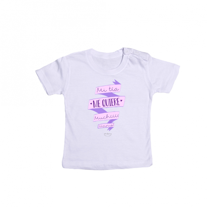 Camiseta bebé "Mi tía me quiere muchííííííííísimo"