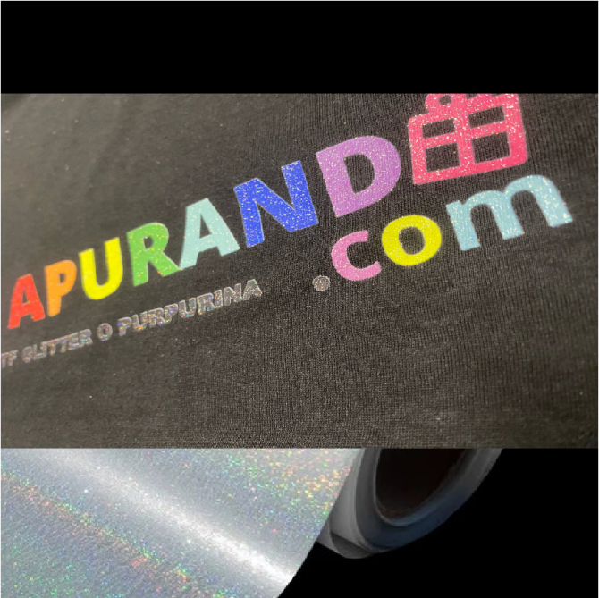 DTF GLITTER o PURPURINA por metros 57x50cm