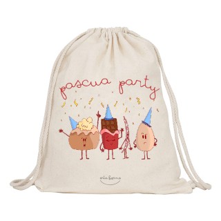 Mochila-saco de tela "Pascua Party"
