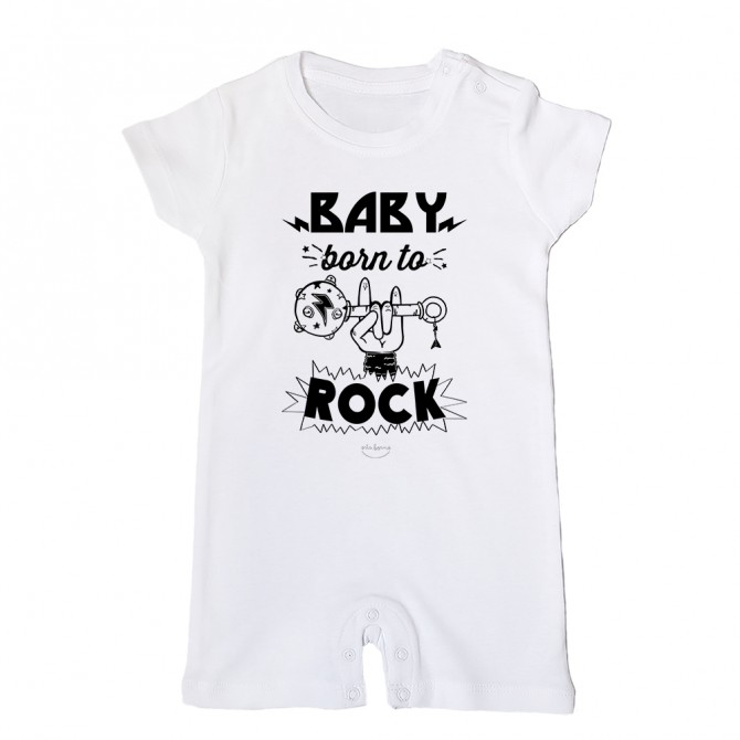 Mono bebé "Baby born to rock"