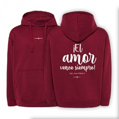 Sudadera burgundy AMOR