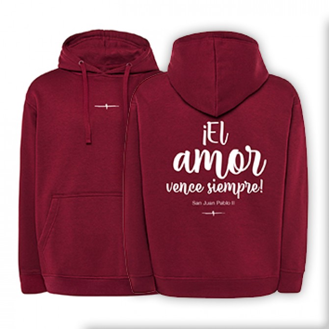 Sudadera burgundy AMOR