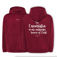 Sudadera burgundy EUCARISTIA