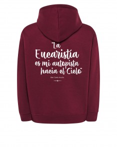 Sudadera burgundy EUCARISTIA