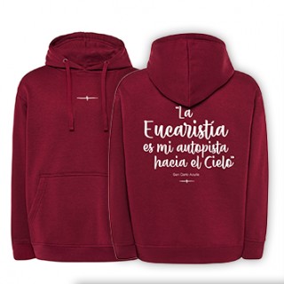Sudadera burgundy EUCARISTIA