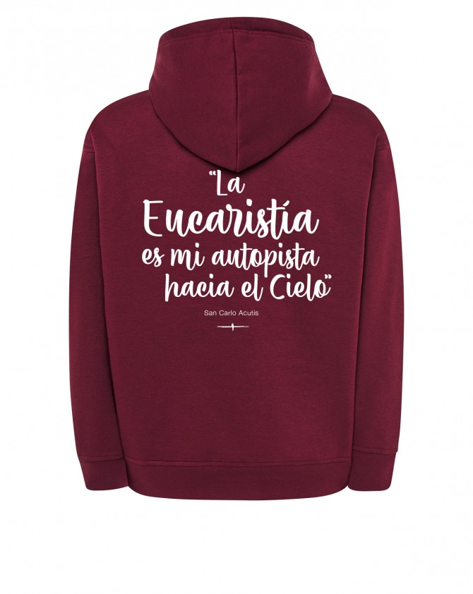 Sudadera burgundy EUCARISTIA