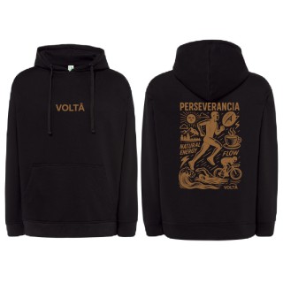 Sudadera negra capucha Voltá