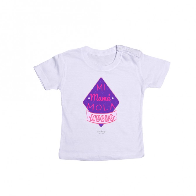 Injusticia Vago El cielo Camiseta personalizada bebé "Mi mamá mola mucho" 🐣